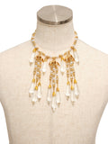 Crystal flowers necklace