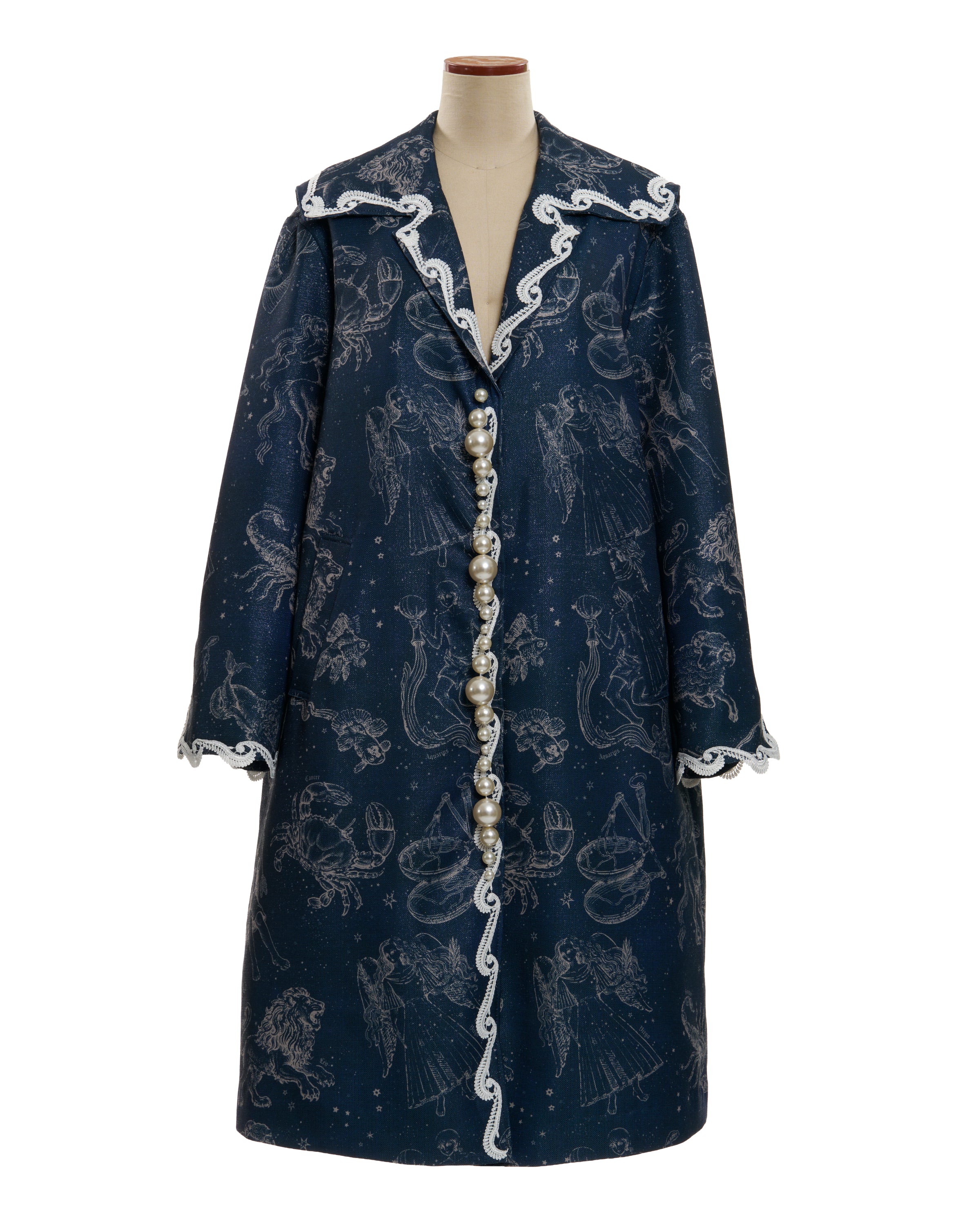 Zodiac sailor collar coat