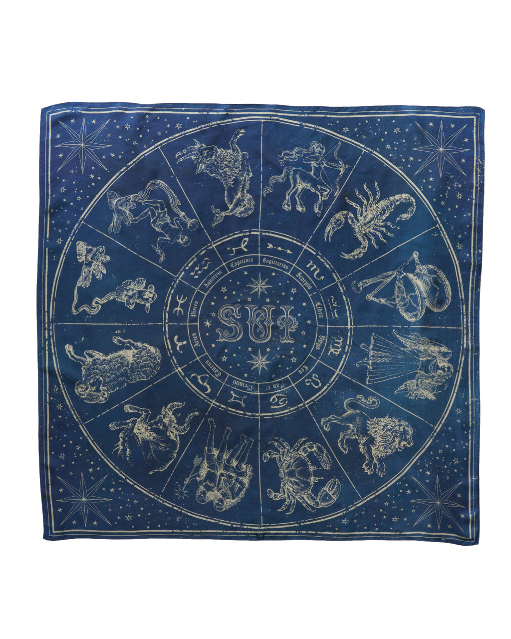 Zodiac silk scarf