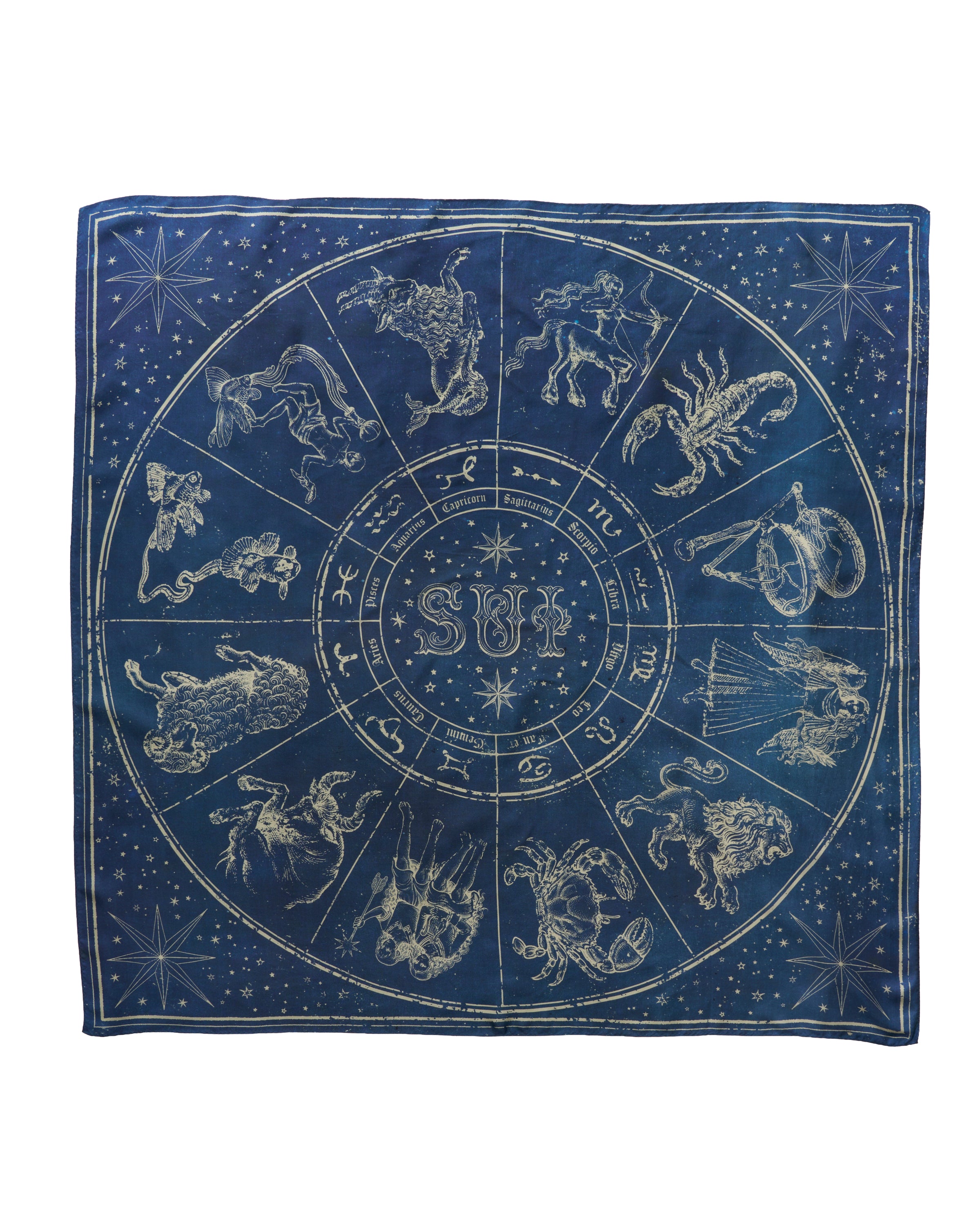 Zodiac silk scarf