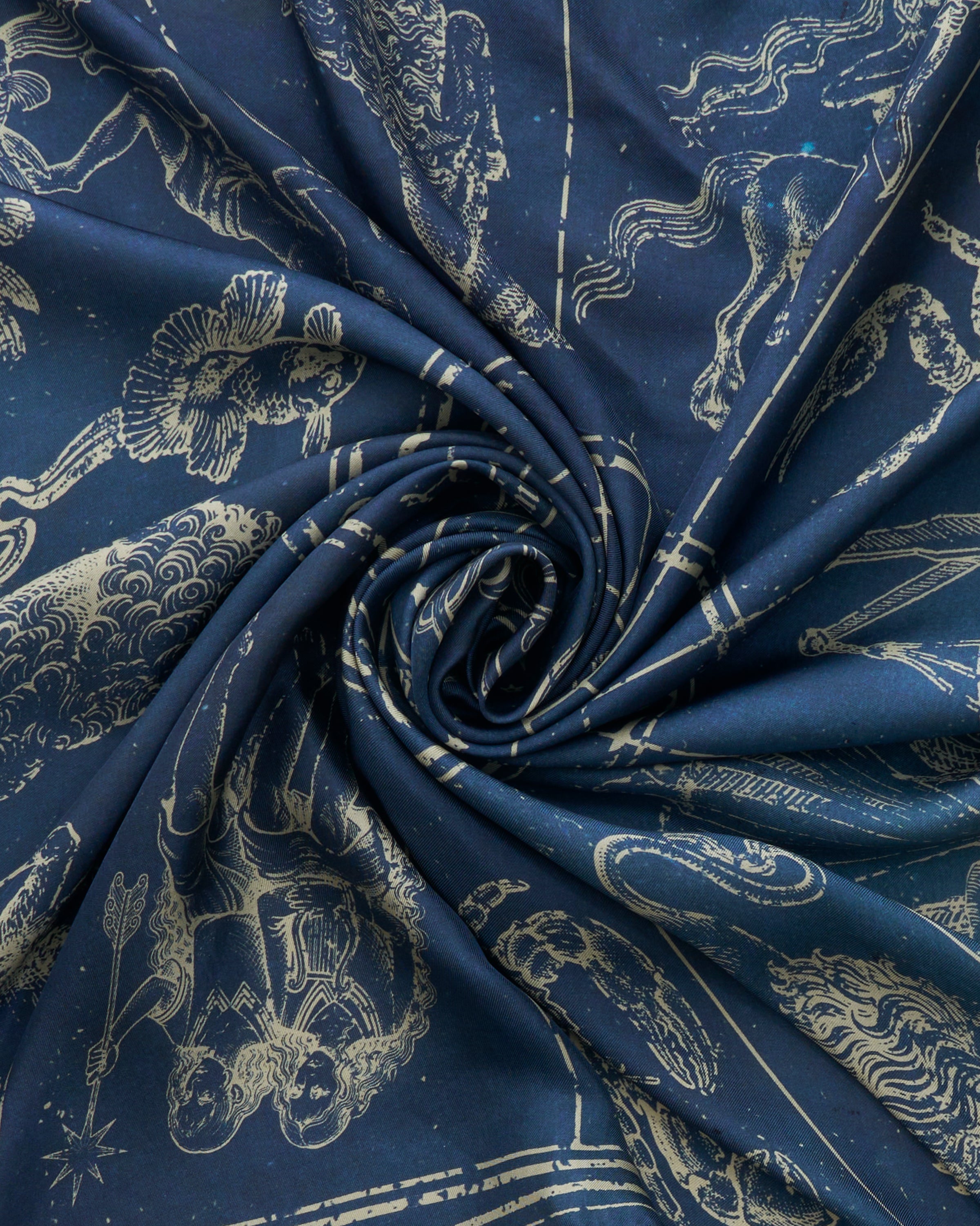 Zodiac silk scarf