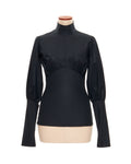 Curved High neck Top