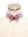 Butterfly choker Purple