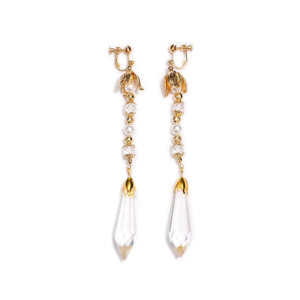 Crystal flower earrings