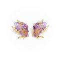 Butterfly earrings Purple