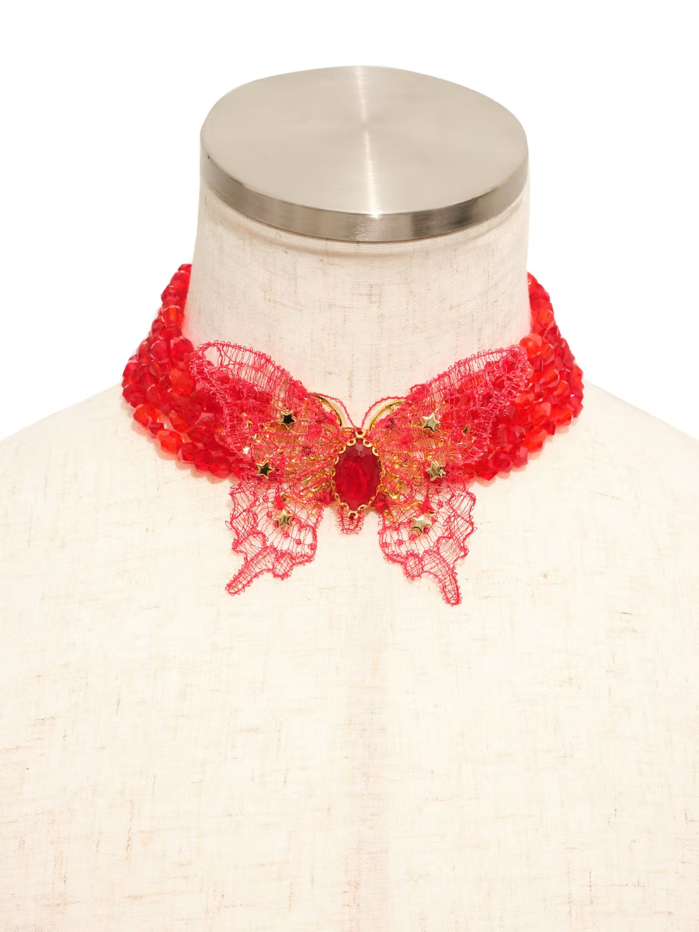 Butterfly choker Red